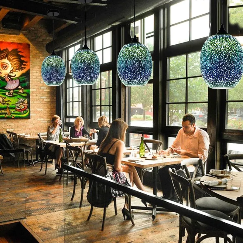 3D Colorful Glass Fireworks ART Pendant Light — Sofary Lighting LED Pendant Lights 7.0W 
