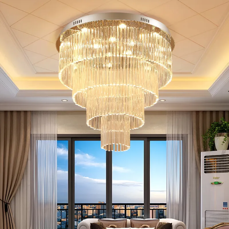 Multi Layers Round Raindrop Chandelier - Ceiling Light — Sofary Lighting LED Pendant Lights 7.0W 