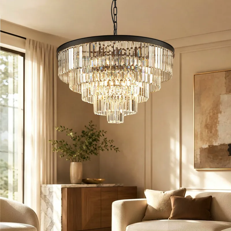 Five & Seven Tiers Crystal Chandelier - Pendant Light — Sofary Lighting LED Pendant Lights 7.0W 