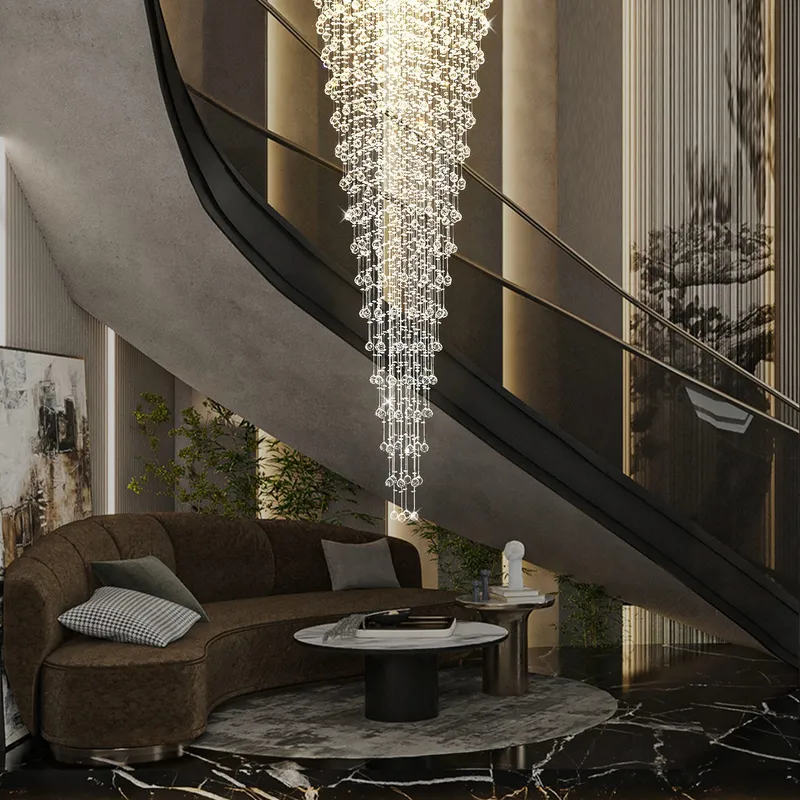 Round Raindrop Crystal Chandelier - Ceiling Light — Sofary Lighting LED Pendant Lights 7.0W 