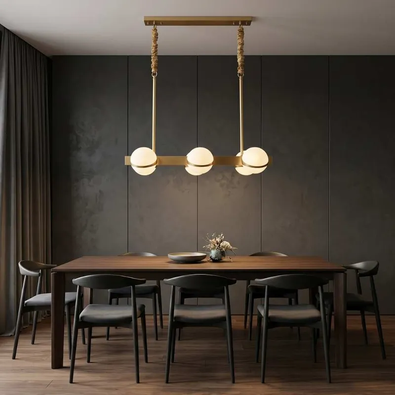 Varelle Linear Kitchen Island Chandelier — Modern Chandelier LED Linear Lights  3000K