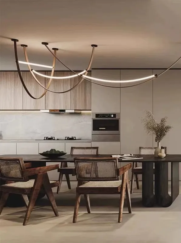 Vish Leather Strap Chandelier — Modern Chandelier LED Pendant Lights  