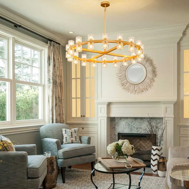 Eliza Crystal Circle Chandelier — Modern Chandelier LED Pendant Lights  