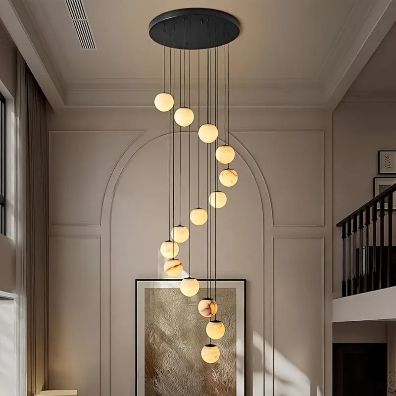 Anne Staircase Alabaster Chandelier — Modern Chandelier LED Pendant Lights  