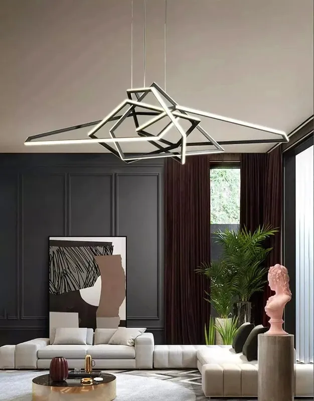 Tina Led Geometric Chandelier — Modern Chandelier LED Pendant Lights  3000K