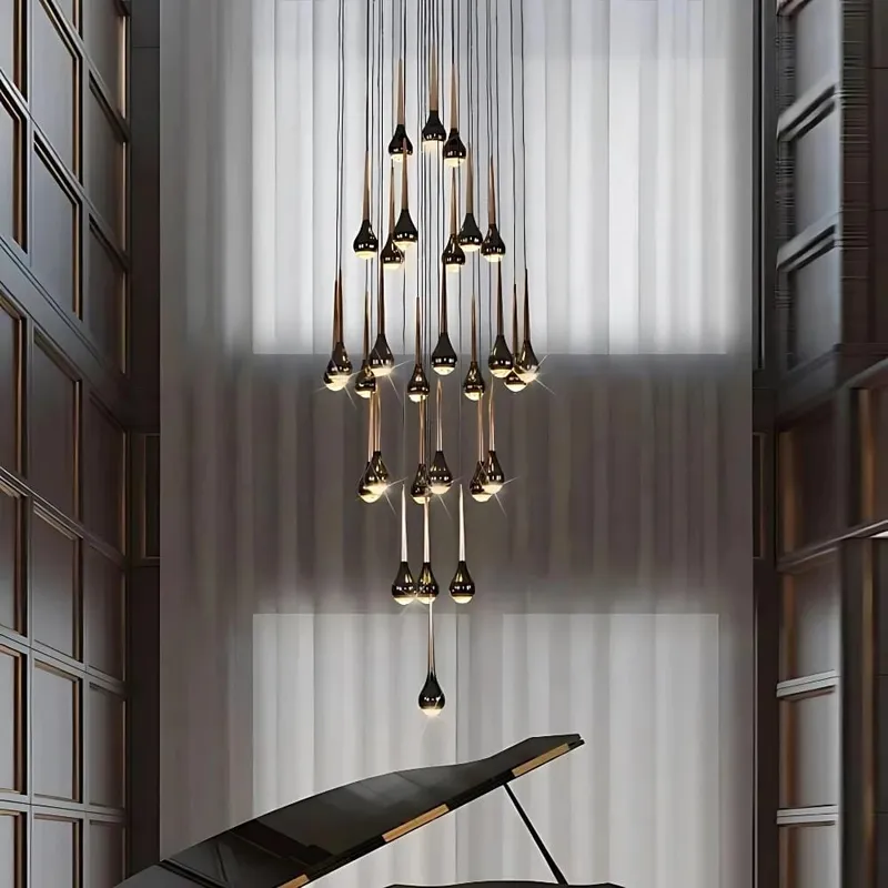 Kayl Geometric Staircase chandelier — Modern Chandelier LED Pendant Lights  3000K