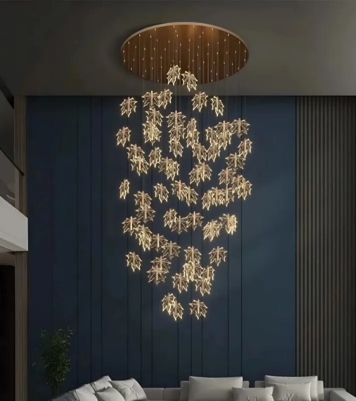Luxury Led Staircase Chandelier — Modern Chandelier LED Pendant Lights  