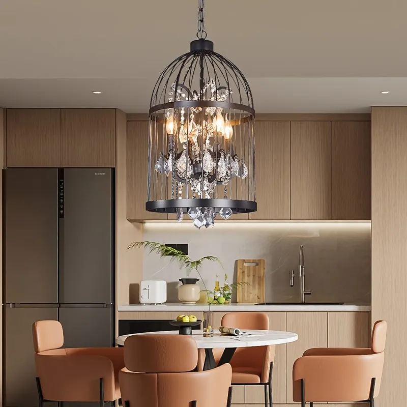 Vintage Birdcage Crystal Chandelier — Modern Chandelier LED Pendant Lights  