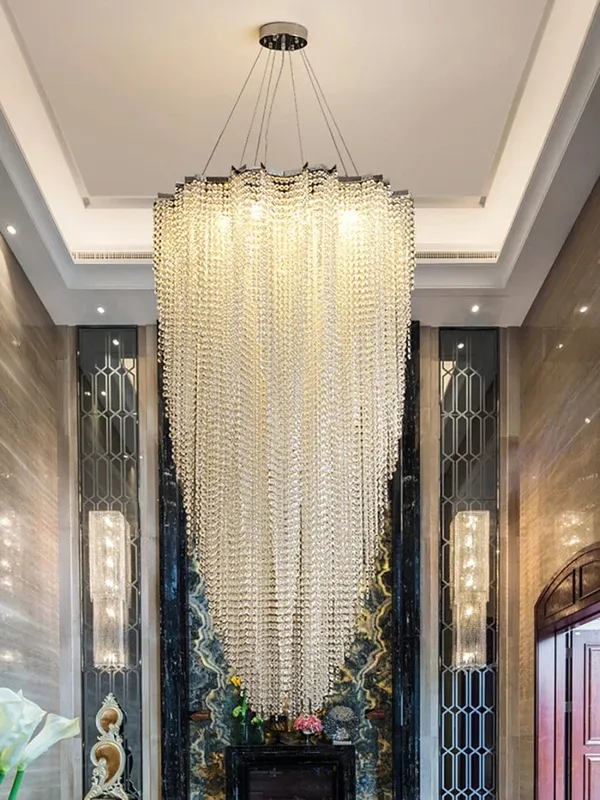 Talis Crystal Cascade Chandelier — Modern Chandelier LED Pendant Lights  