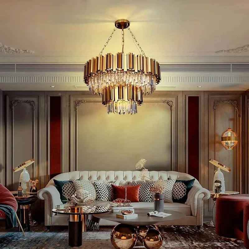 2 Tier Small Crystal Chandelier — Modern Chandelier LED Pendant Lights  