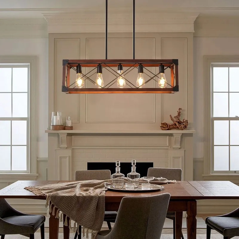 Farmhouse Kitchen Island Chandelier — Modern Chandelier LED Pendant Lights  
