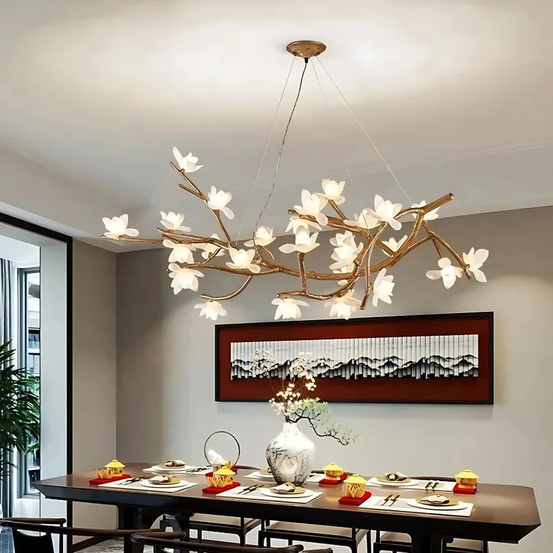 Solis Rustic Flower Branch Chandelier — Modern Chandelier LED Pendant Lights  3000K