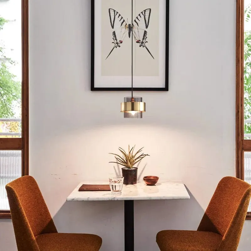 Iris Gold Glass Pendant Light — Modern Chandelier LED Pendant Lights  