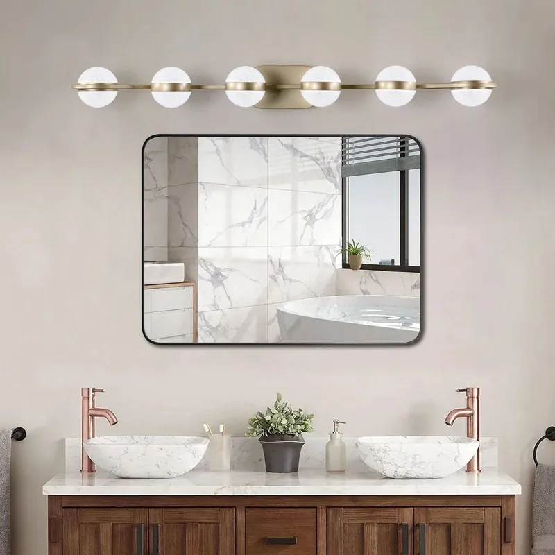 6-Light Modern Bathroom Vanity Light — Modern Chandelier LED Wall Lights  