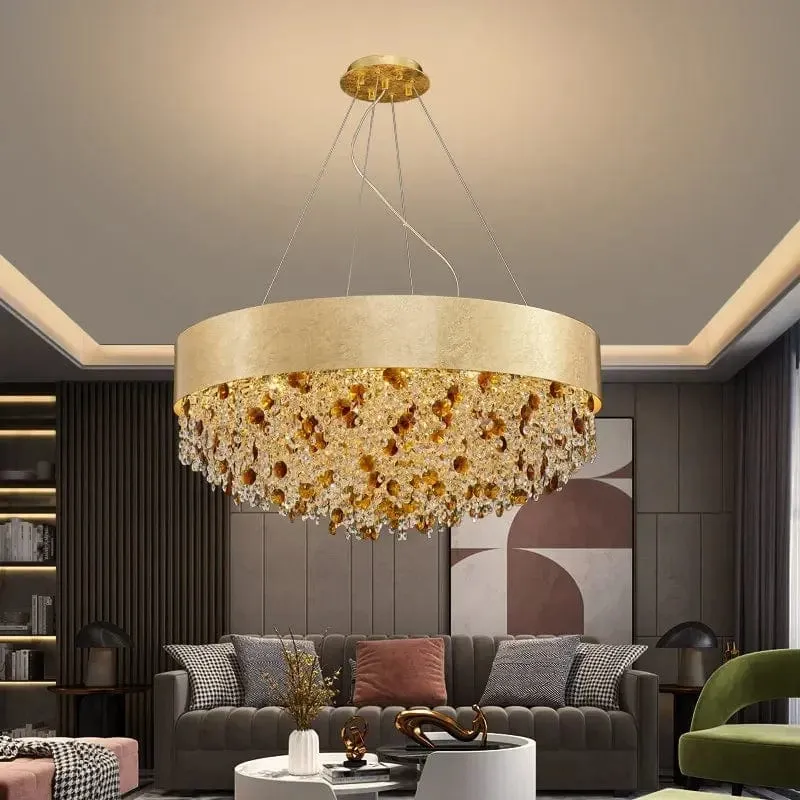 Bray Modern Gold Crystal Chandelier — Modern Chandelier LED Pendant Lights  3000K