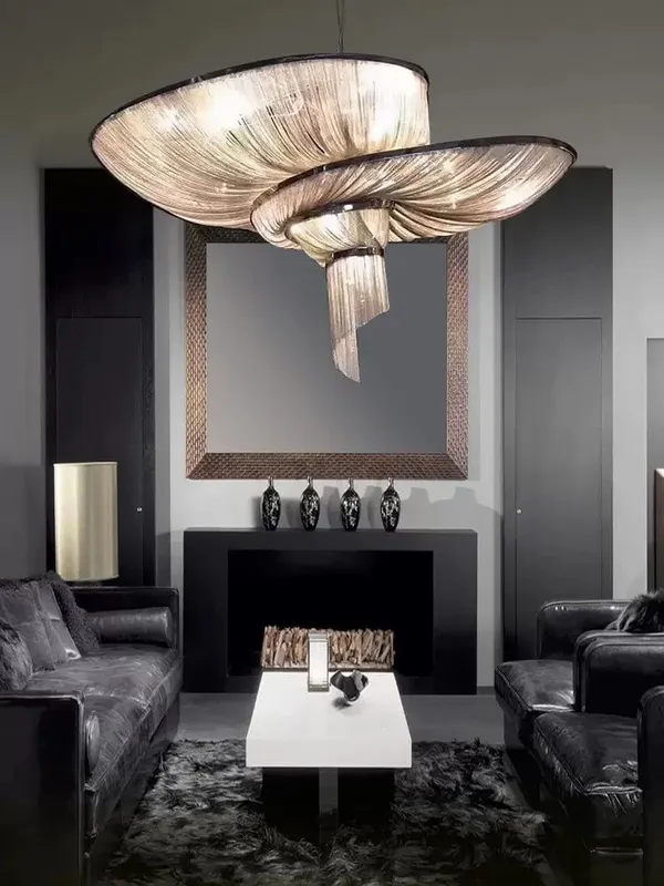 Storm Modern Long Chain Chandelier — Modern Chandelier LED Pendant Lights  3000K