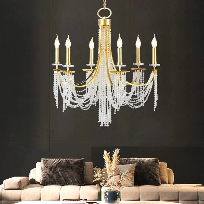 Mikel Candle Crystal Chandelier — Modern Chandelier LED Pendant Lights  3000K
