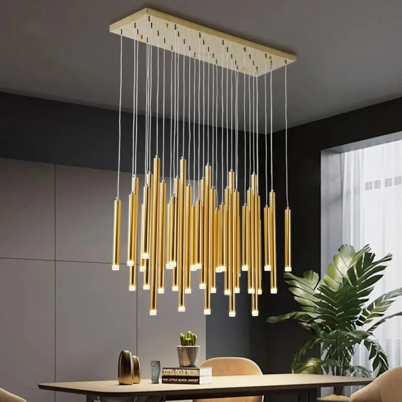 Nordi Rectangle Dining Room Chandelier — Modern Chandelier LED Pendant Lights  3000K