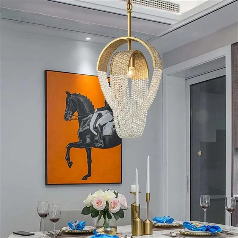 Faye Gold Crystal Pendant Light — Modern Chandelier LED Pendant Lights  3000K