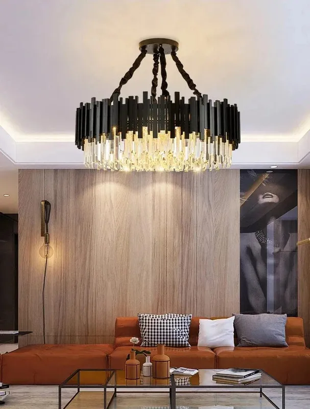 Greer Modern Crystal Chandelier — Modern Chandelier LED Pendant Lights  3000K