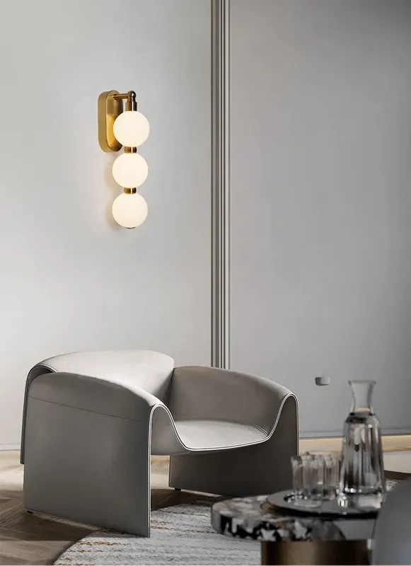 Lyric White Ball Wall Light — Modern Chandelier LED Wall Lights  