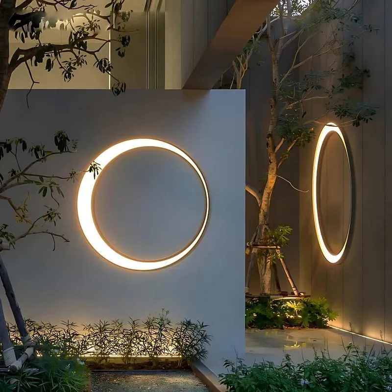 Pinna Round Outdoor Wall Light — Modern Chandelier LED Wall Lights  3000K