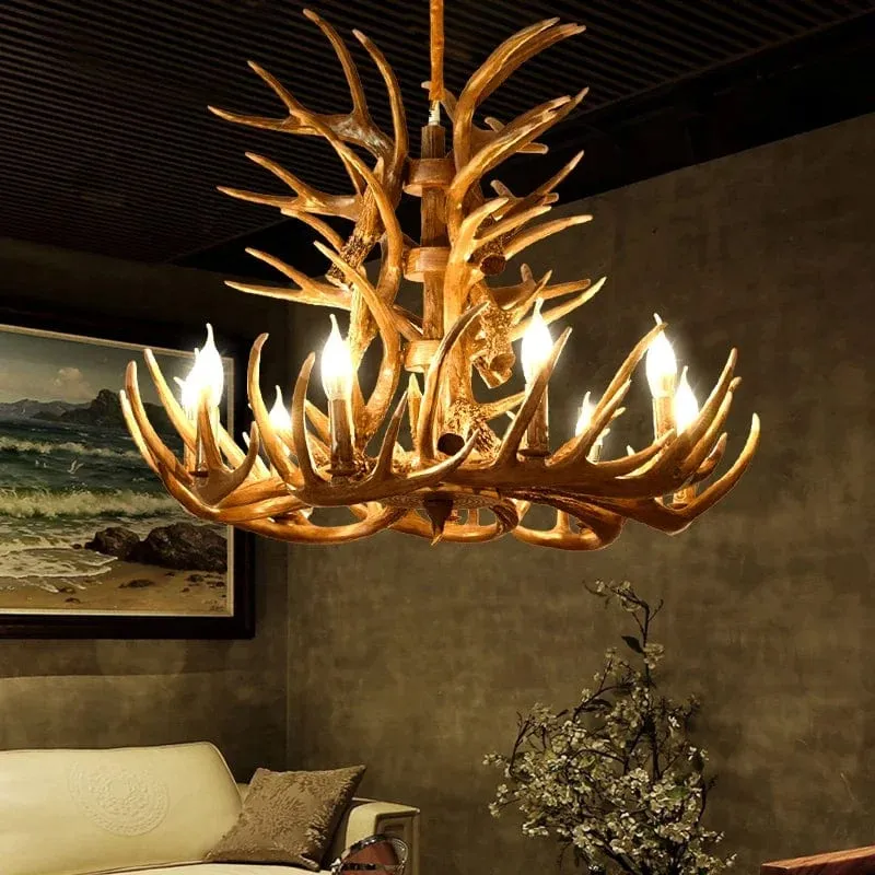 Dennis Faux Antler Chandelier — Modern Chandelier LED Pendant Lights  