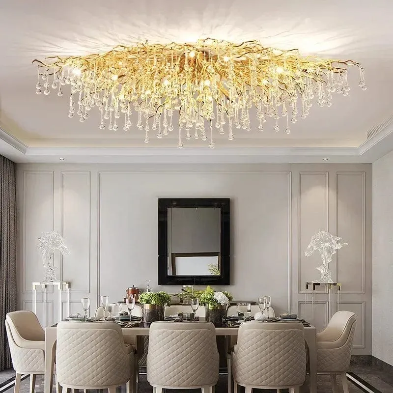 Vita Crystal Flush Mount Chandelier — Modern Chandelier LED Pendant Lights  3000K