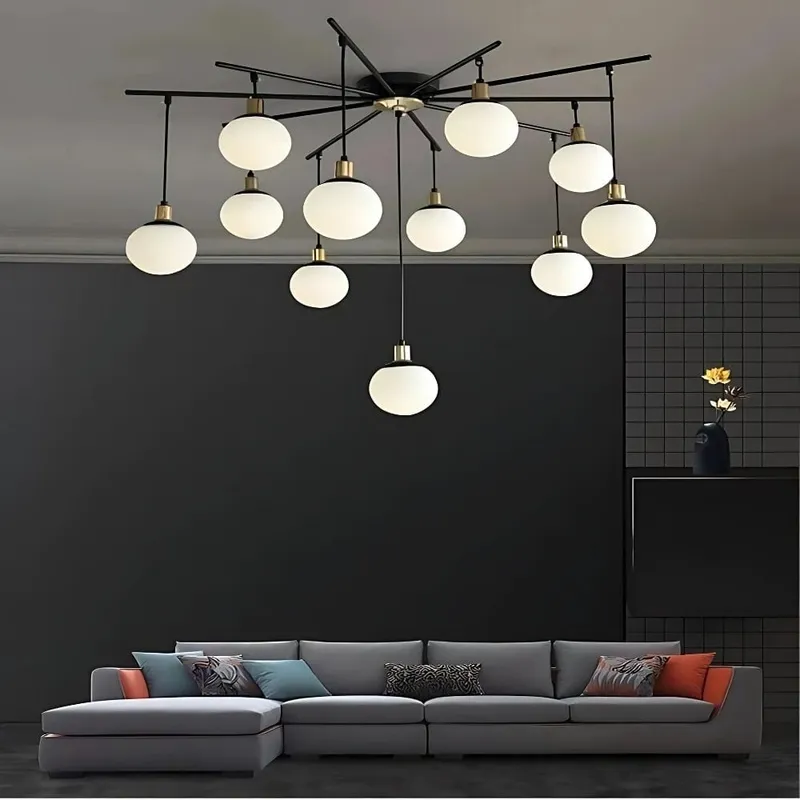 Yara Vintage Flush Mount Chandelier — Modern Chandelier LED Pendant Lights  3000K