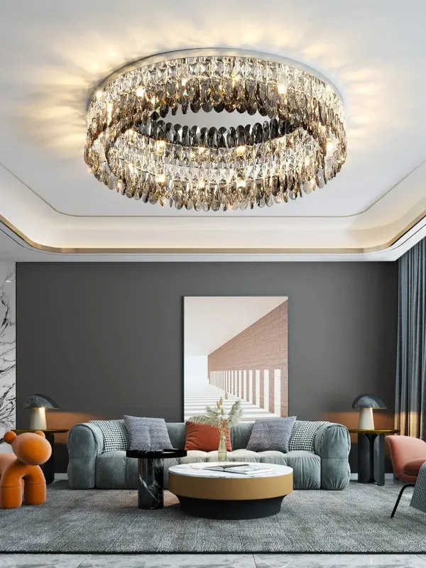Cara Crystal Flush Mount Chandelier — Modern Chandelier LED Pendant Lights  