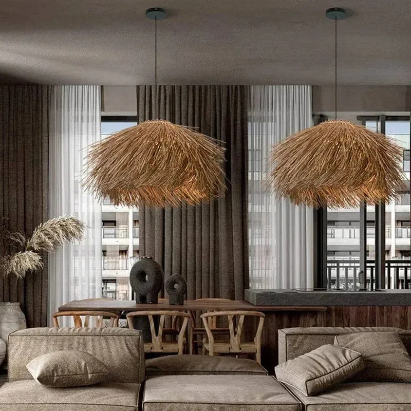 Piper Rattan Pendant Chandelier — Modern Chandelier LED Pendant Lights  3000K