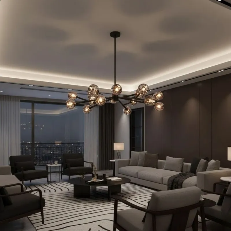 Robin Boule de Crystal Chandelier — Modern Chandelier LED Pendant Lights  3000K