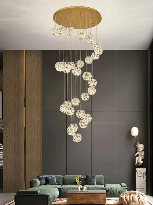Tess Foyer Staircase Chandelier — Modern Chandelier LED Pendant Lights  3000K