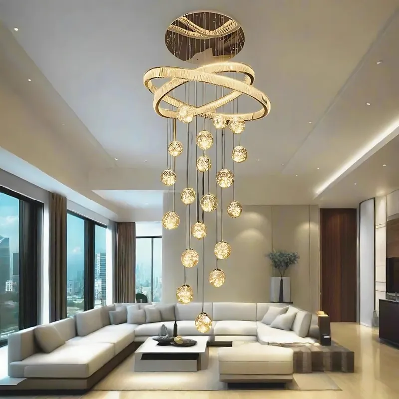 Saige Luxury Staircase Chandelier — Modern Chandelier LED Pendant Lights  3000K
