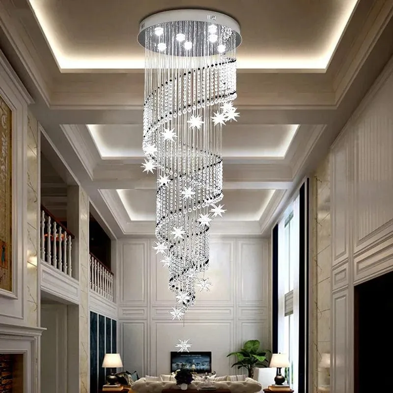 Maize Crystal Stairwell Chandelier — Modern Chandelier LED Pendant Lights  3000K