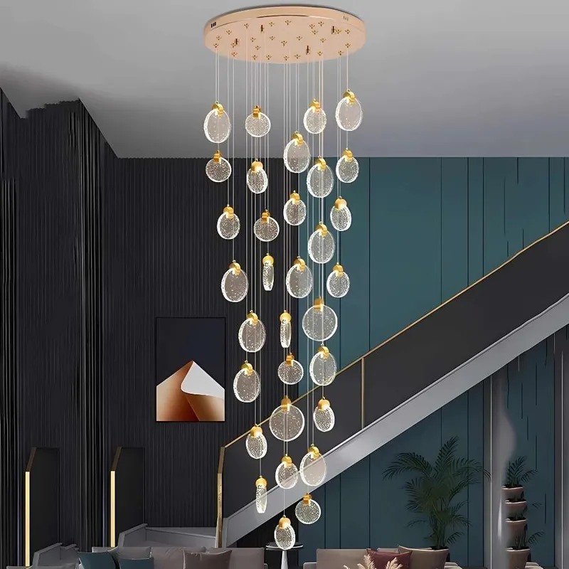 Mabel Staircase Long Chandelier — Modern Chandelier LED Pendant Lights  3000K