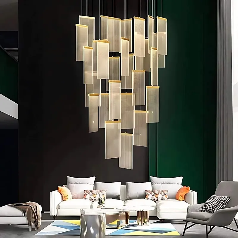 Jane Gold Staircase Chandelier — Modern Chandelier LED Pendant Lights  3000K