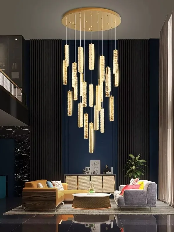 Gwen Crystal Staircase Chandelier — Modern Chandelier LED Pendant Lights  3000K