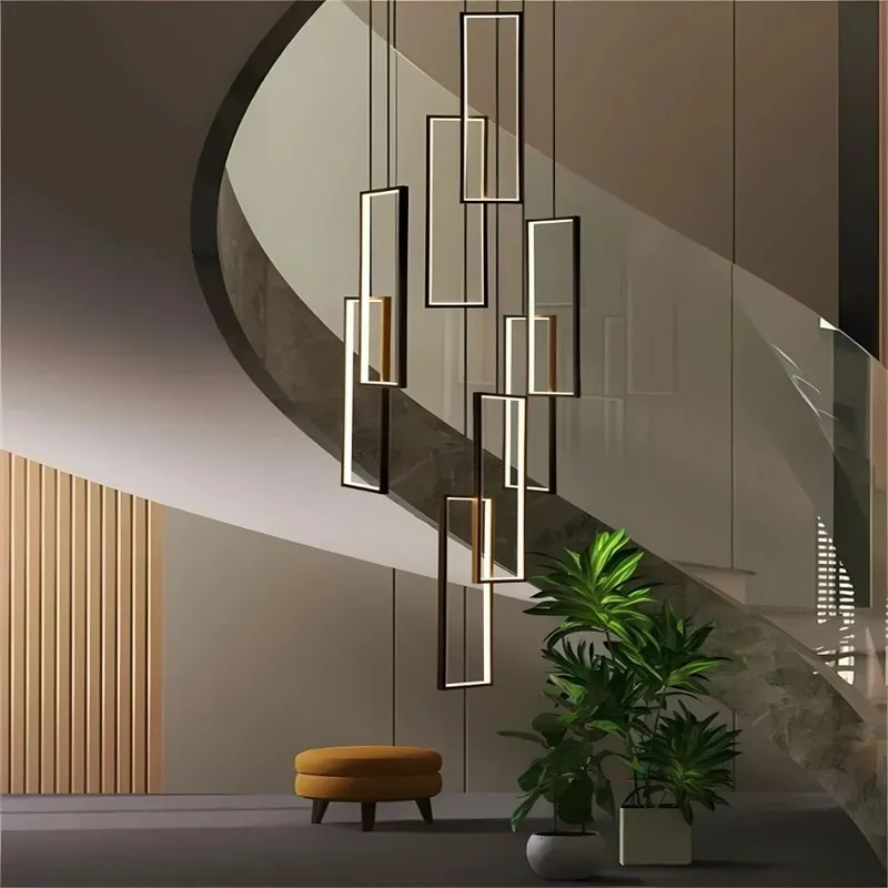 Haze Rectangle Pendant Chandelier — Modern Chandelier LED Pendant Lights  3000K