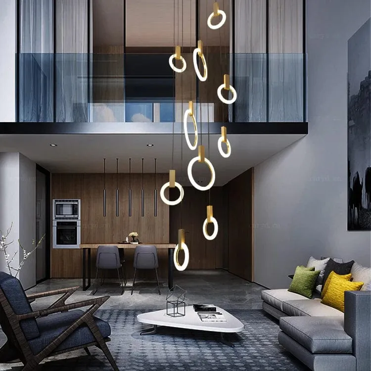 Yana Modern Staircase Chandelier — Modern Chandelier LED Pendant Lights  