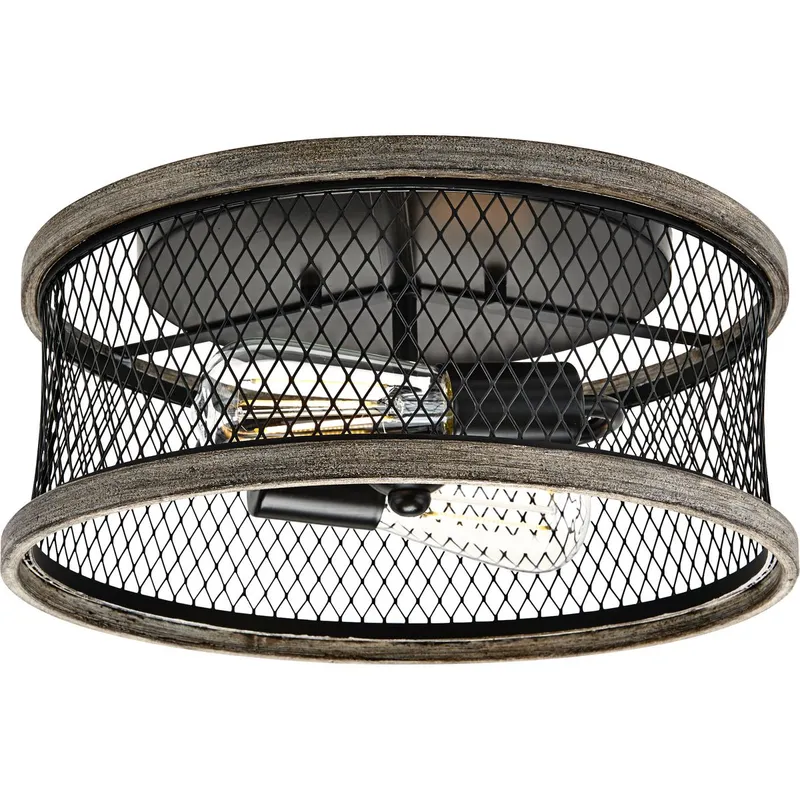 Austelle Collection Two-Light 14" Flush Mount — Progress Lighting LED Post Top Lights  