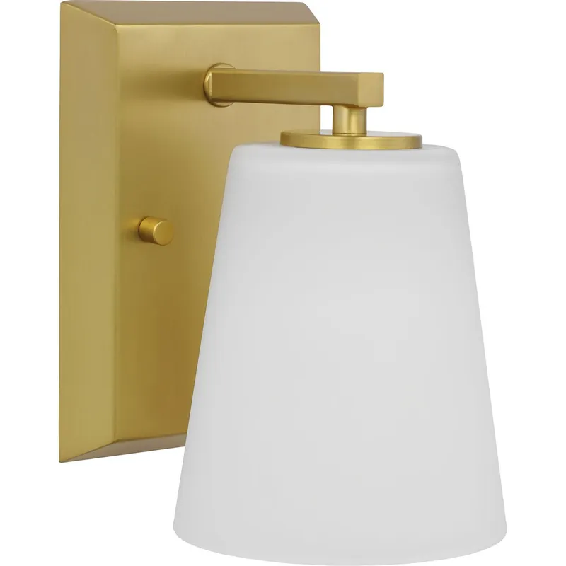 Vertex Collection One-Light Etched White Glass Bath Light — Progress Lighting LED Wall Lights  