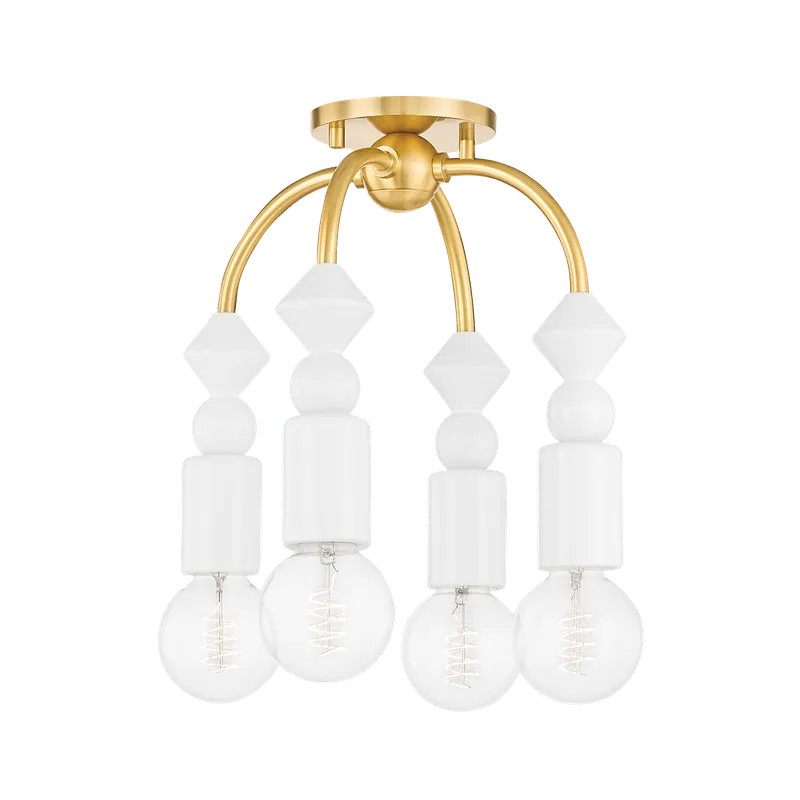 Flora Semi Flush — Mitzi LED Ceiling Lights  
