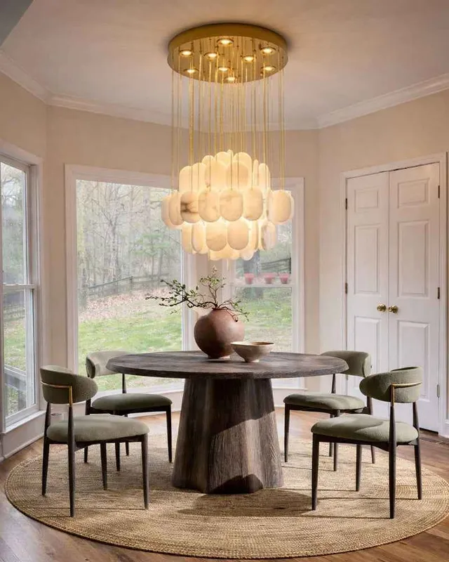 LightsStory Streamline Multi-Tier Chandelier - Serene Alabaster — LightsStory LED Pendant Lights  