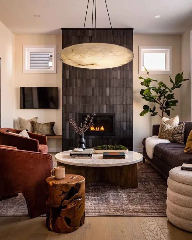 LightsStory Alabaster Oval Statement Chandelier - Heritage Brass — LightsStory LED Pendant Lights  