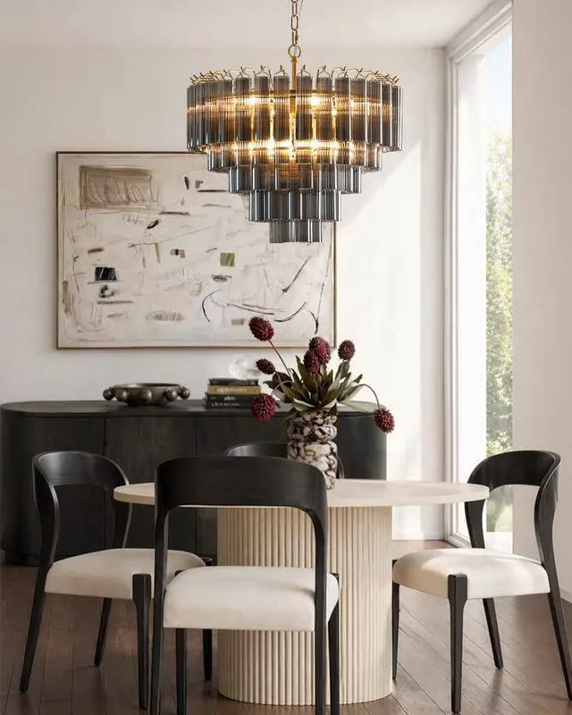 LightsStory Statement Multi-Tier Pendant Light - Tubular Glass — LightsStory LED Pendant Lights  
