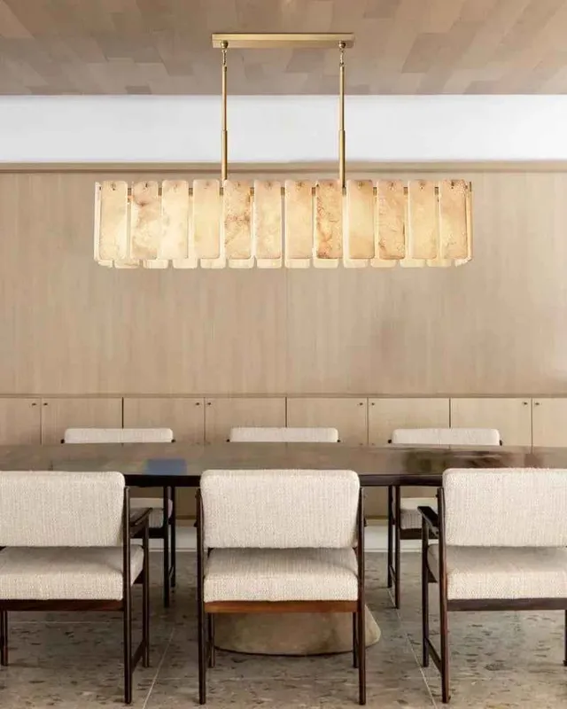 Winchester Alabaster Round Chandelier - Lux White - Serene Small — LightsStory LED Pendant Lights  