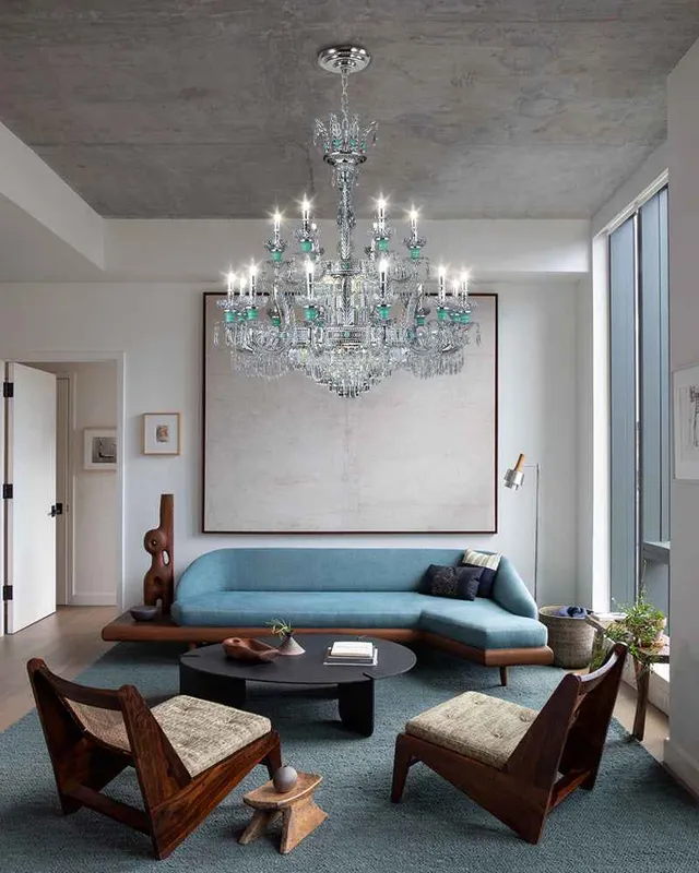 Paris K9 Crystal Cluster Pendant Light - Layered Tiffany Blue — LightsStory LED Pendant Lights  