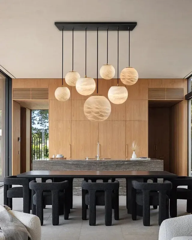 LightsStory Ethereal Alabaster Globe Pendant Light - Statement Round — LightsStory LED Pendant Lights  