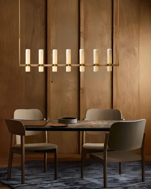 LightsStory Linear Chandelier - Serene White Glass - Statement Design — LightsStory LED Linear Lights  